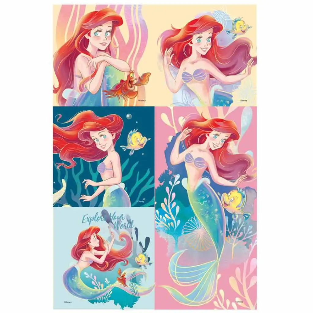 Luna: Disney Hercegnők - Ariel írószer szett PVC táskában kép 4