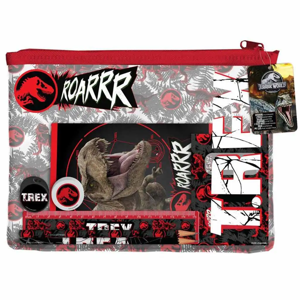 Luna: Jurassic World dinoszauruszos írószer szett PVC táskában kép 1