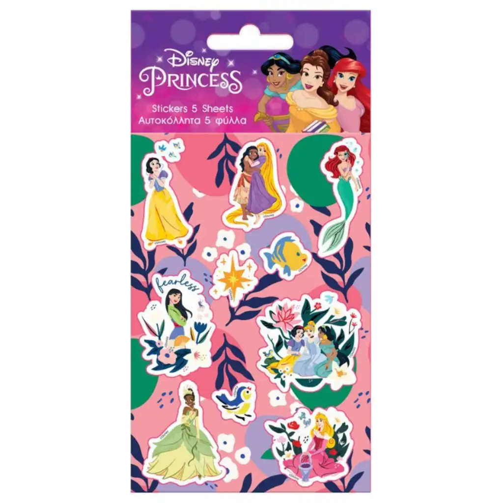 Disney Hercegnők öntapadós matrica szett  8x12cm-es íven 5db kép 1