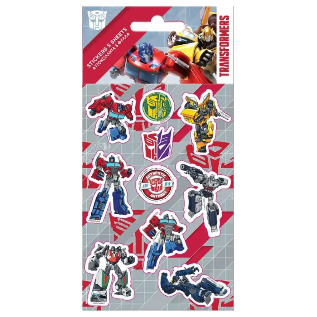 Transformers öntapadós matrica szett  8x12cm-es íven 5db kép 1