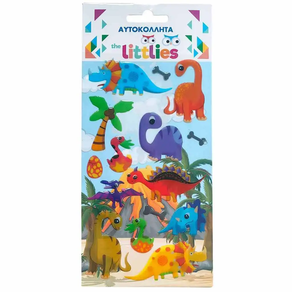 Luna: The Littlies dinoszauruszos Pufi Matrica szett 10x22cm kép 1