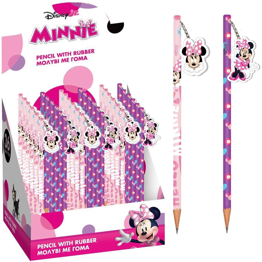 Luna: Disney Minnie egér grafitceruza radírral, kétféle változatban 1db kép 1