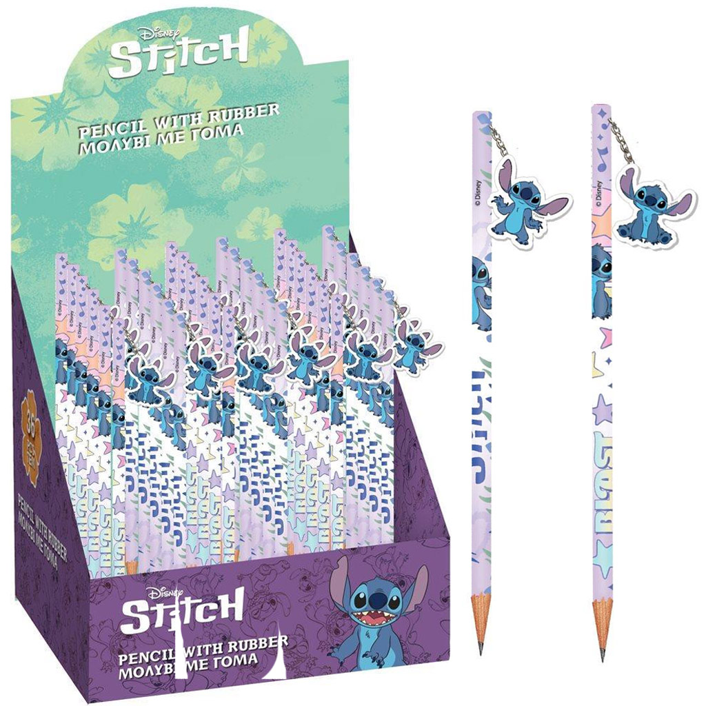 Luna: Lilo & Stitch csillagos grafitceruza radírral, kétféle változatban 1db kép 1
