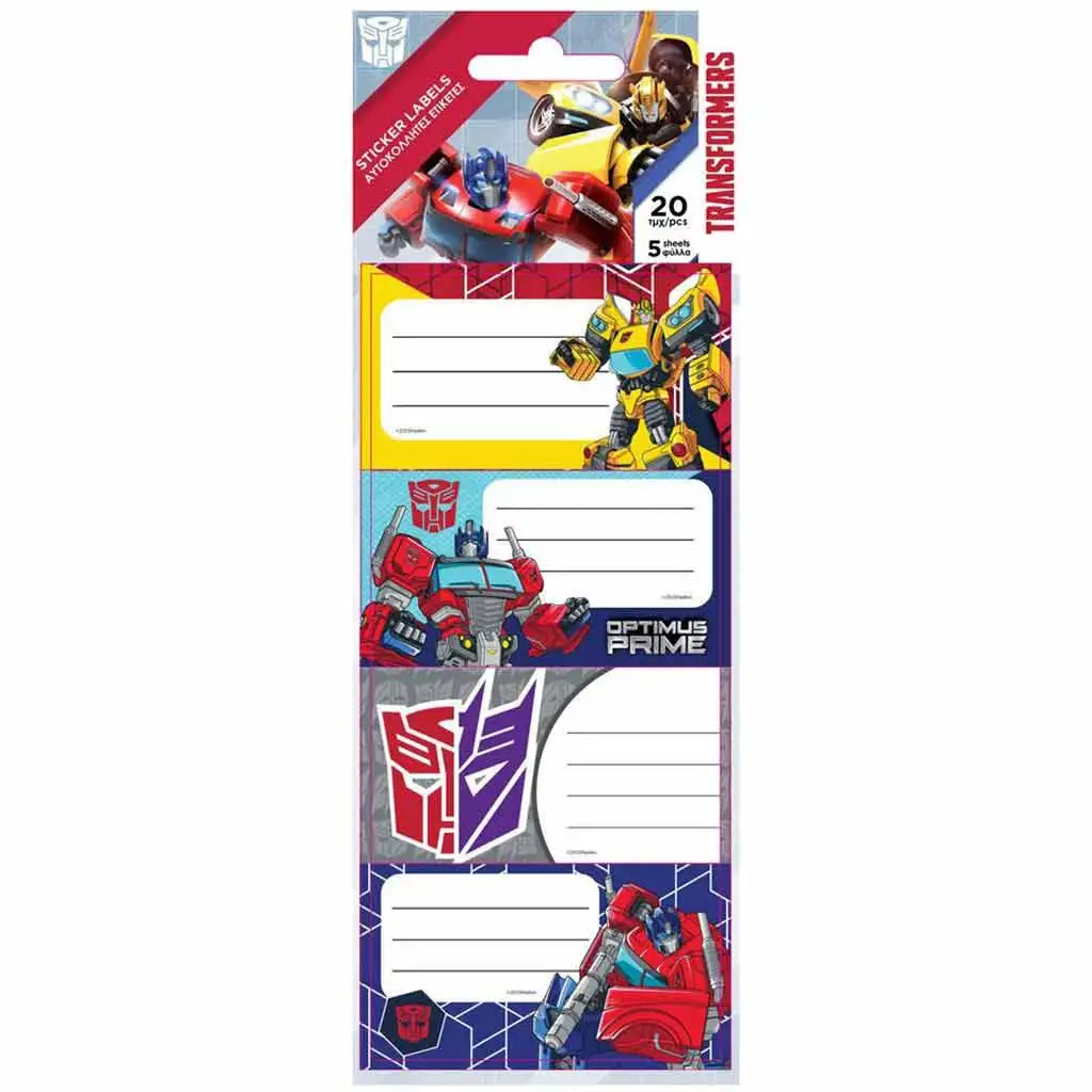 Luna: Transformers füzetcímke 20db-os csomag kép 1
