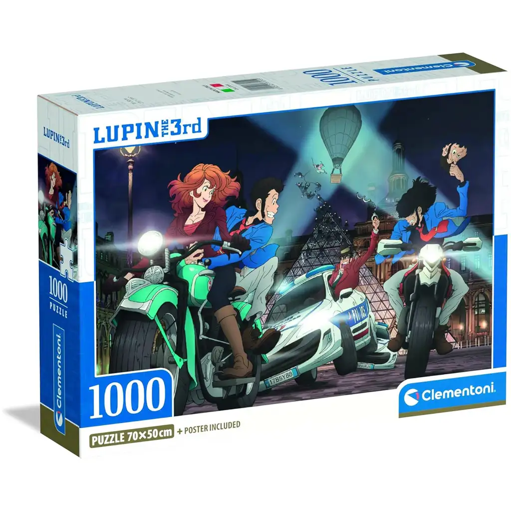 Lupin the 3rd - Párizsi üldözés 1000db-os puzzle - Clementoni kép 1