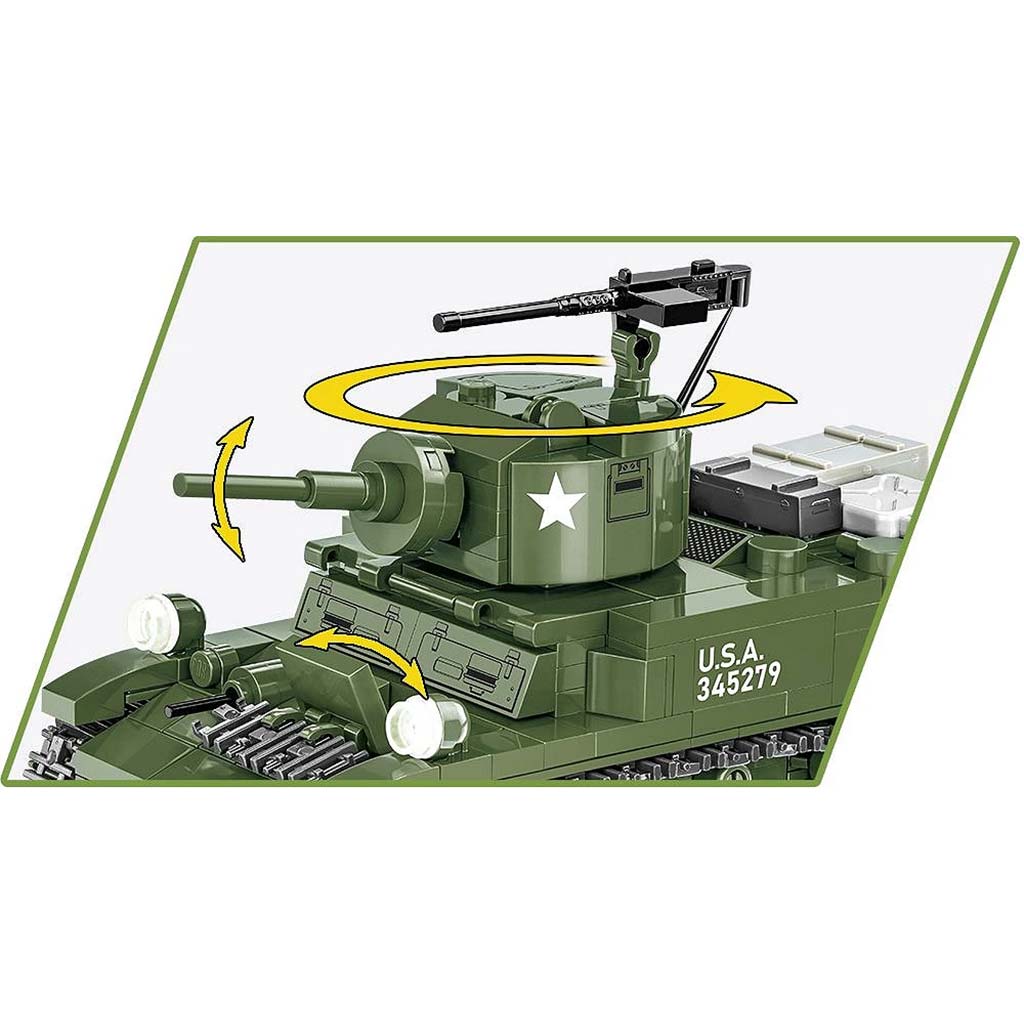 COBI: M3 Stuart tank építőjáték (3129) kép 3