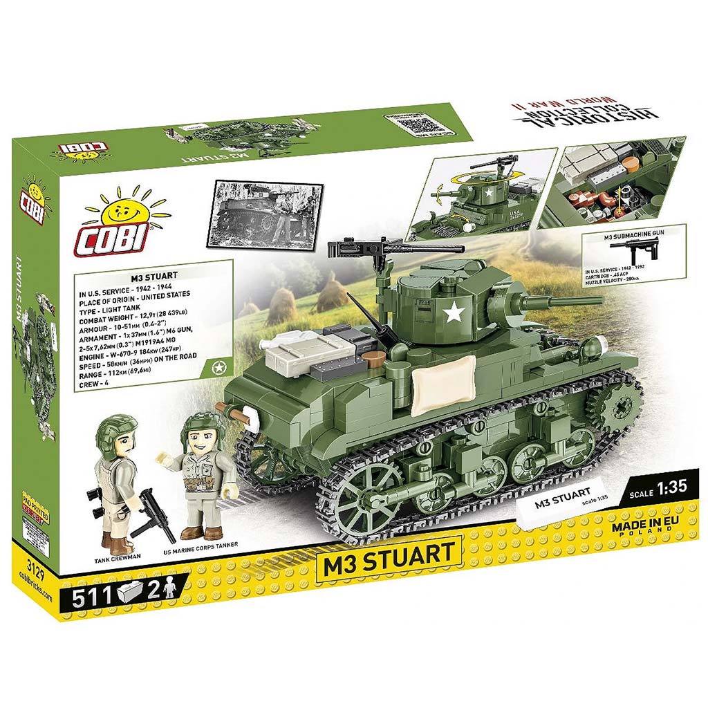 COBI: M3 Stuart tank építőjáték (3129) kép 8