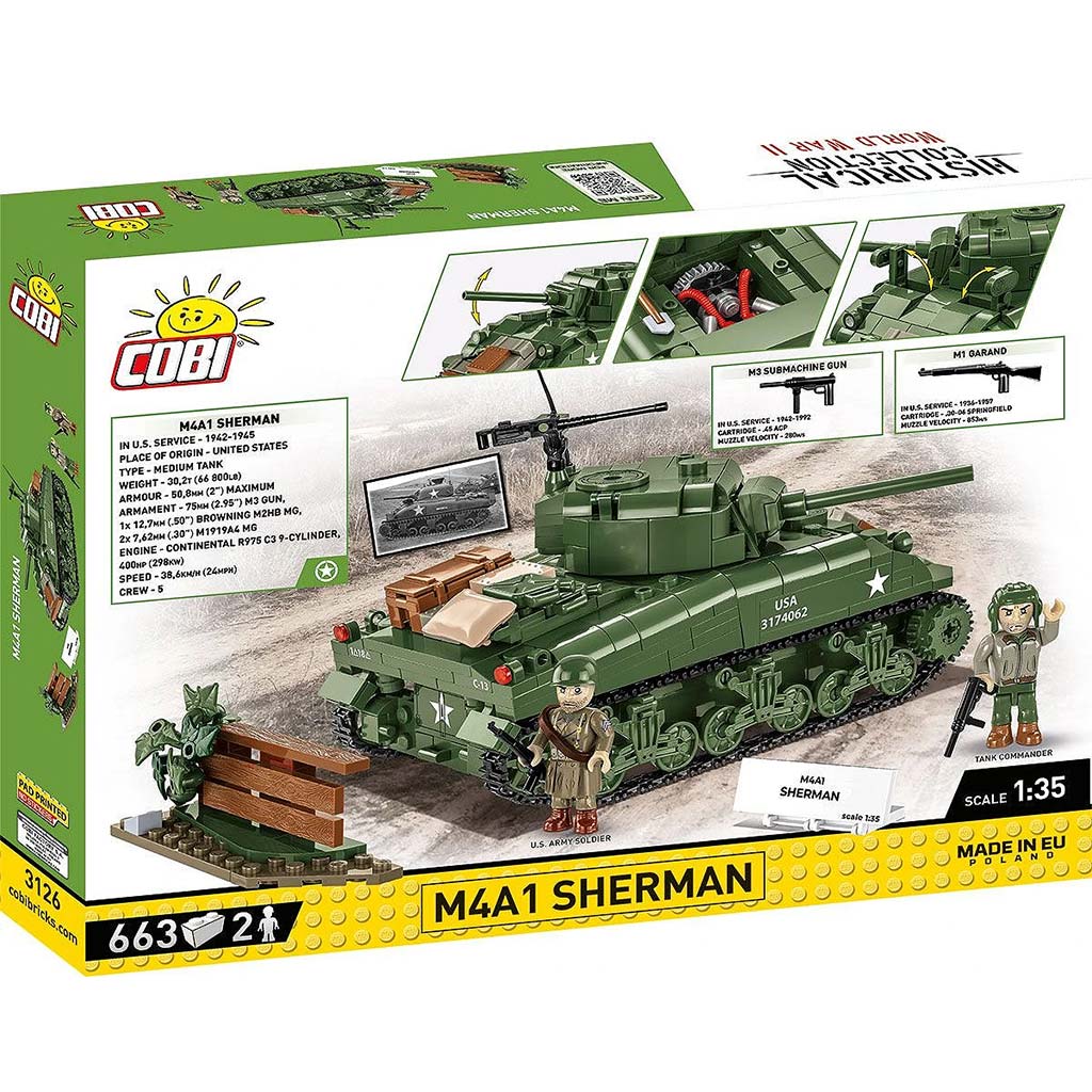 COBI: M4A1 Sherman tank építőjáték (3126) kép 7