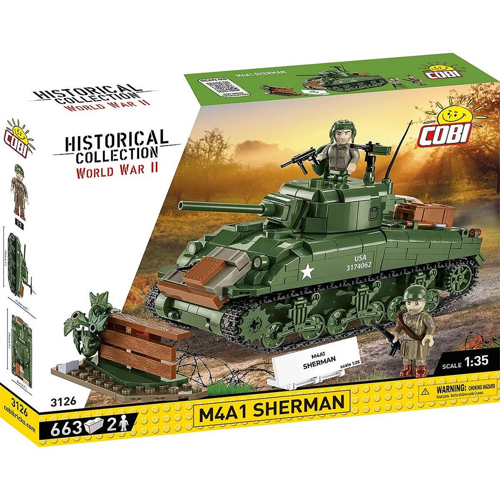 COBI: M4A1 Sherman tank építőjáték (3126) kép 1