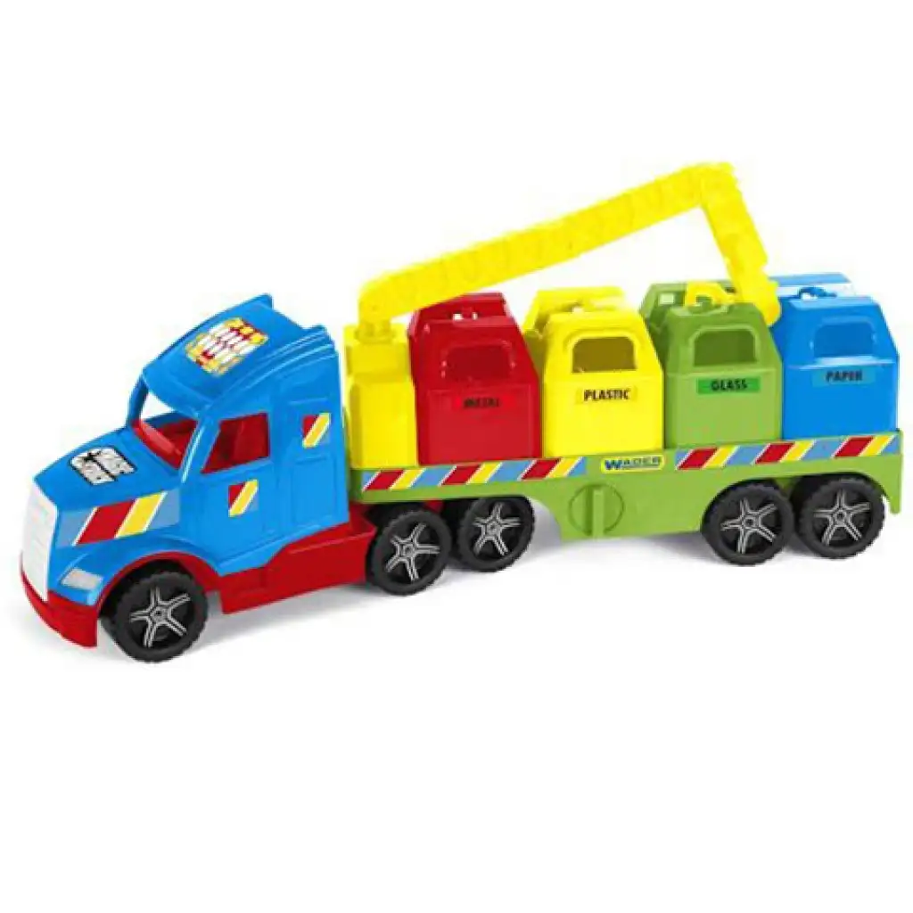 Magic Truck: Szelektív kukásautó 80cm - Wader kép 3