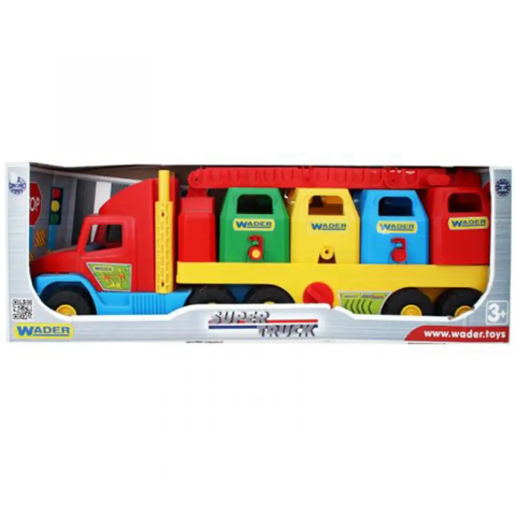 Magic Truck: Szelektív kukásautó 80cm - Wader kép 1