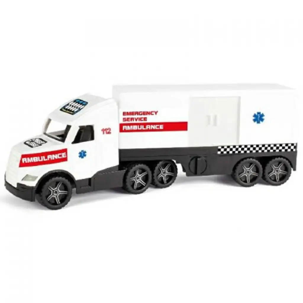 Magic Truck: Mentőkamion fluoreszkáló lámpákkal 81cm - Wader kép 1