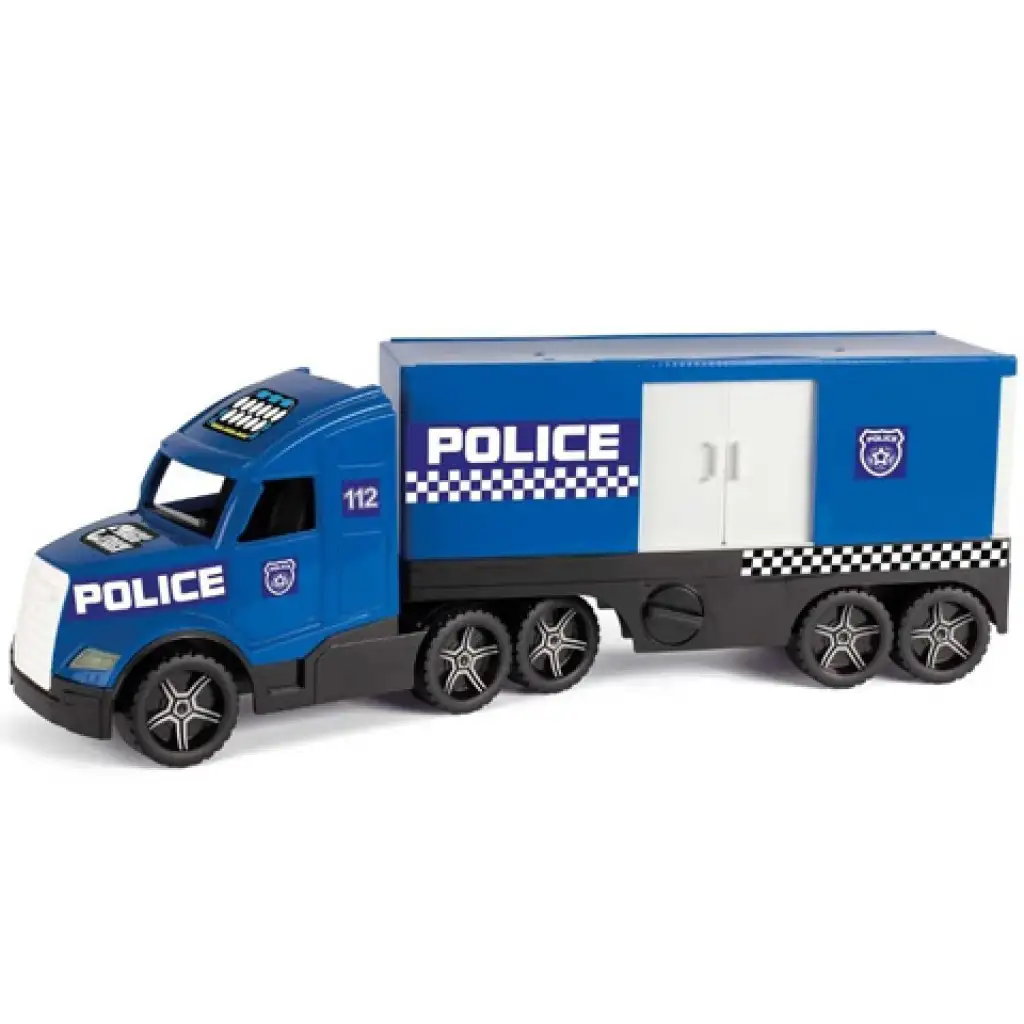 Magic Truck: Rendőrkamion fluoreszkáló lámpákkal 81cm - Wader kép 1