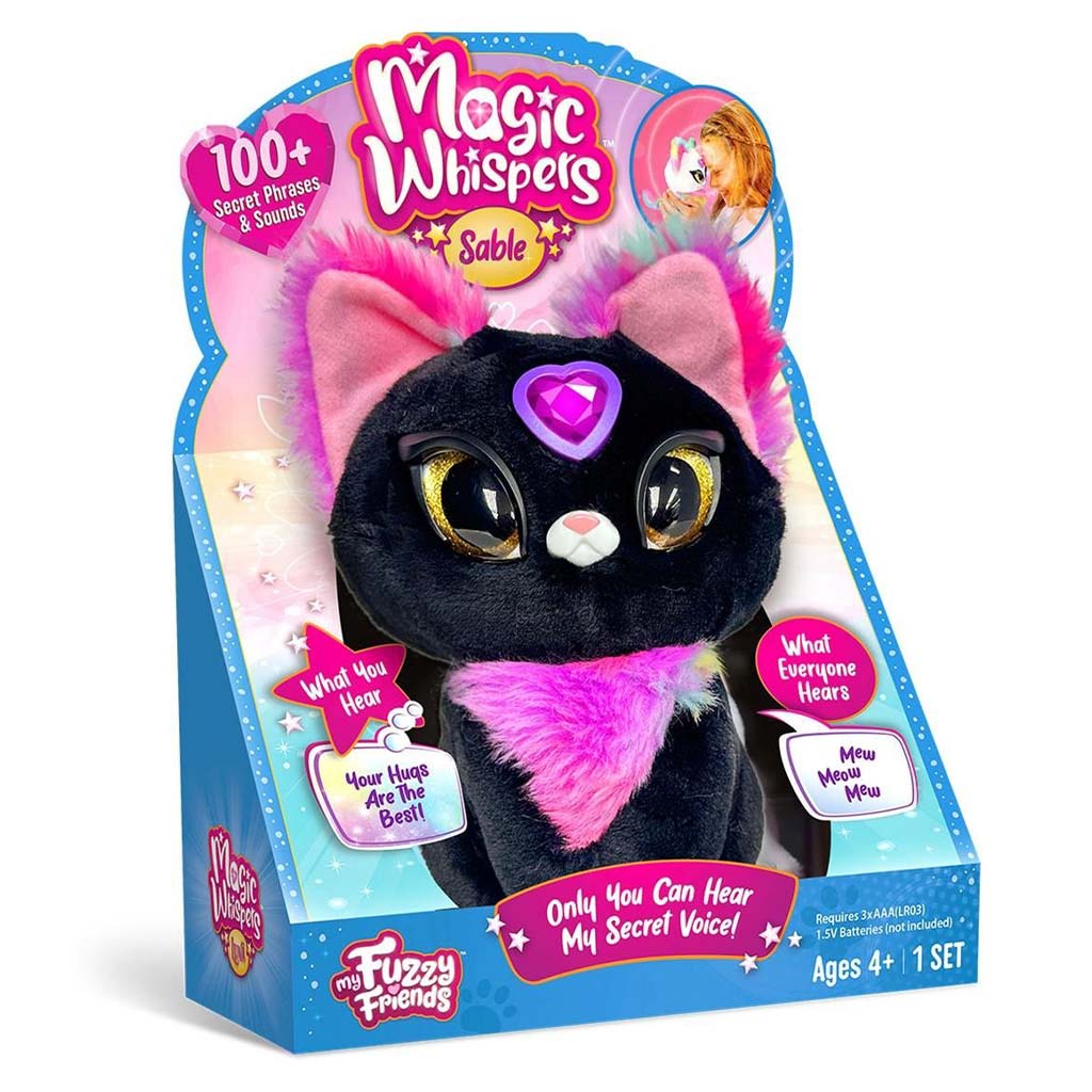 My Fuzzy Friends: Magic Whispers suttogó plüss cica - Sable kép 1