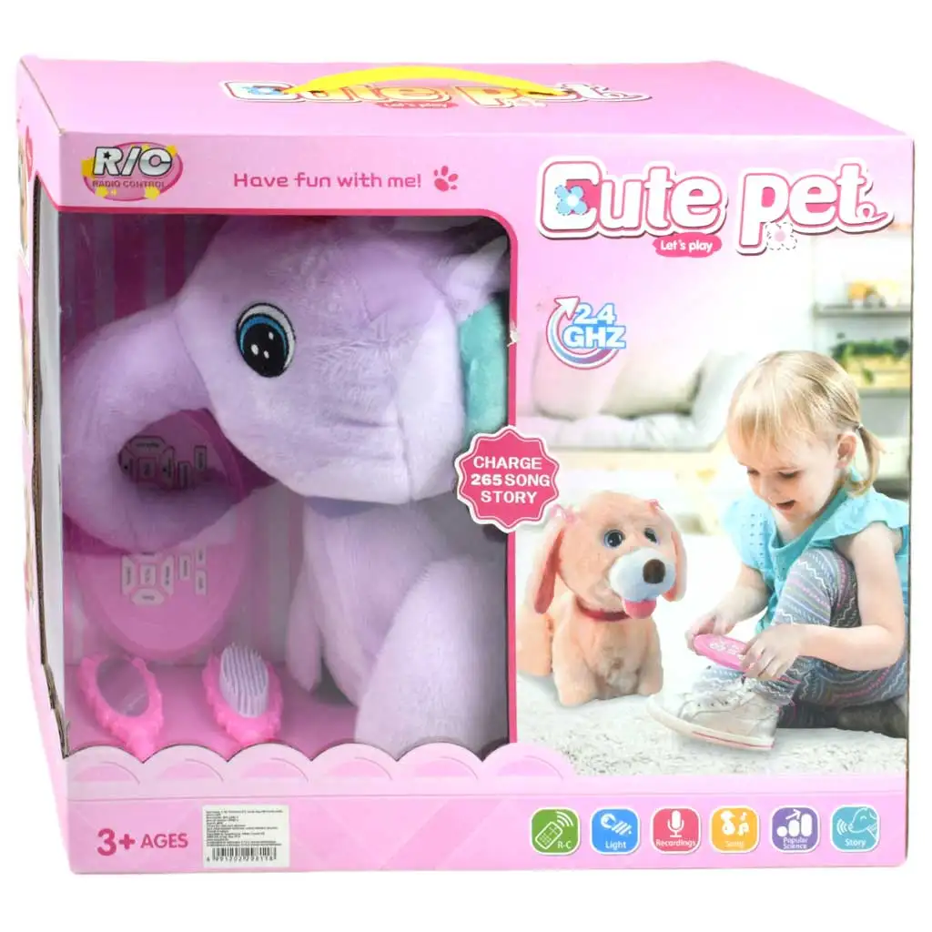 RC Cute Pet: Távirányítós interaktív plüss elefánt kiegészítőkkel 2.4GHz 40cm kép 1