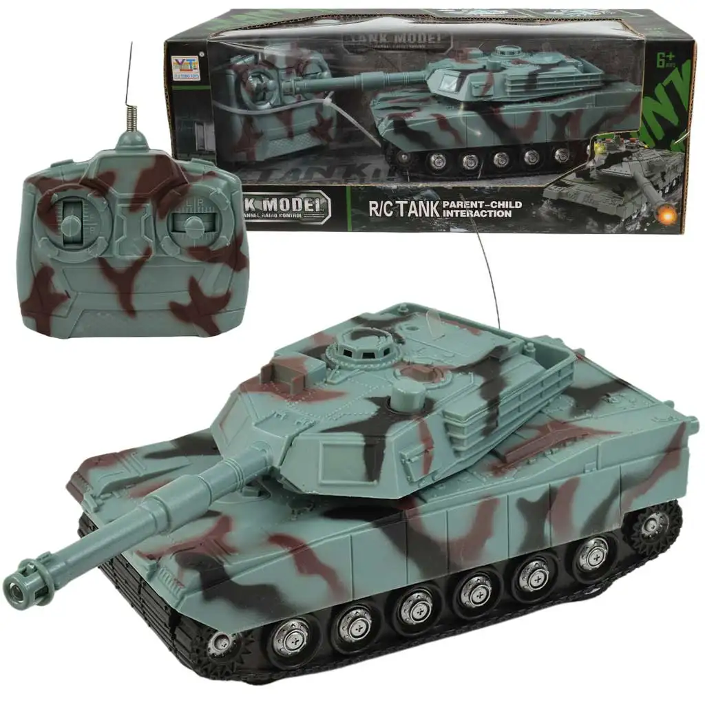 RC Távirányítós terepmintás M1 Abrams tank fénnyel és hanggal 1/32-es méretarány 22cm kép 1
