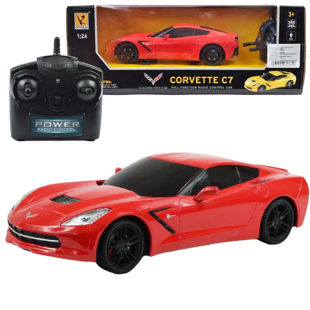 RC Távirányítós Chevrolet Corvette C7 távirányítós autó 1/24-es méretarány 19cm több színváltozatban 1db kép 1