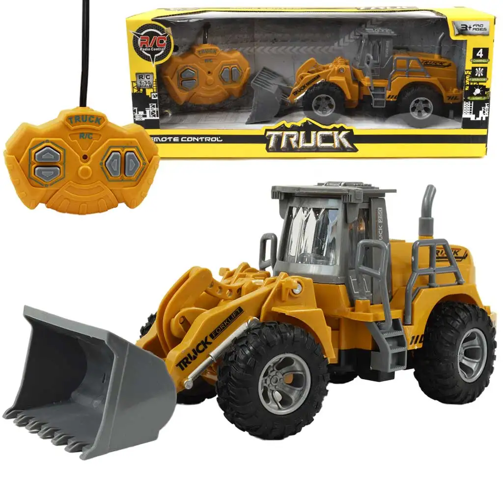 RC Távirányítós buldózer munkagép fényeffektekkel 1/30-as méretarány 22cm kép 1