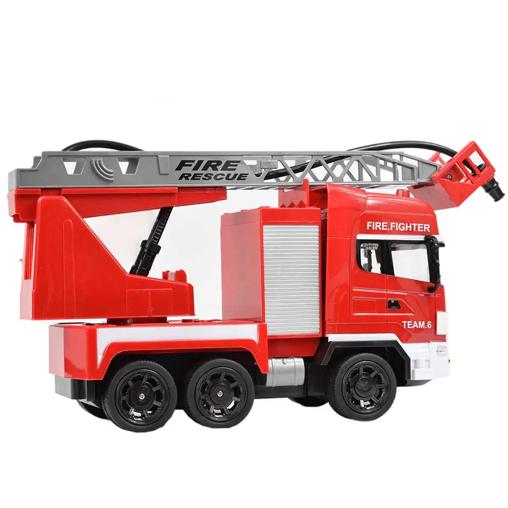 RC Távirányítós emelőkosaras tűzoltóautó vízágyúval 1/24-es méretarány 27 MHz 30cm kép 3