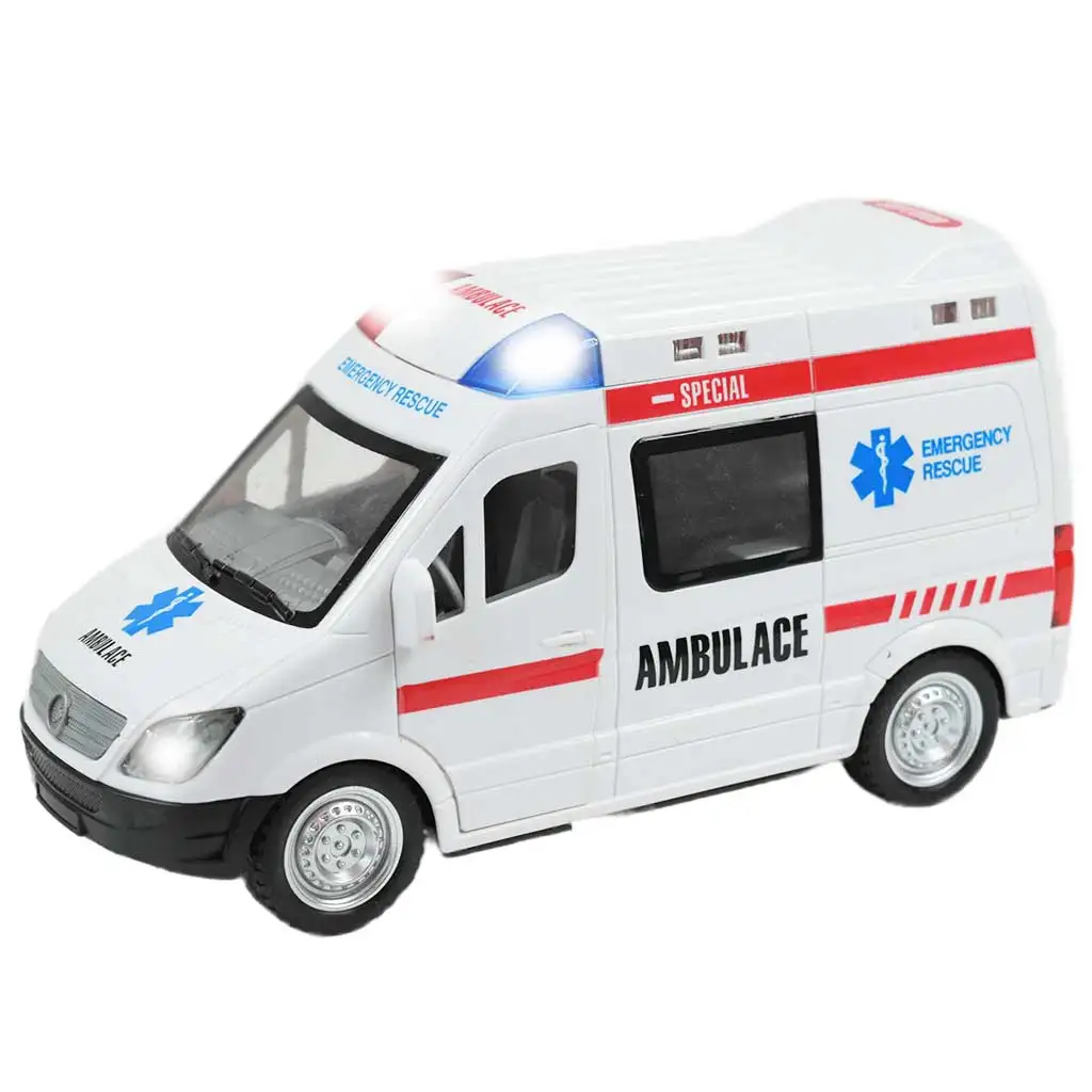 RC Távirányítós mentőautó fényeffektekkel 1/48-as méretarány 27 MHz 23cm kép 3