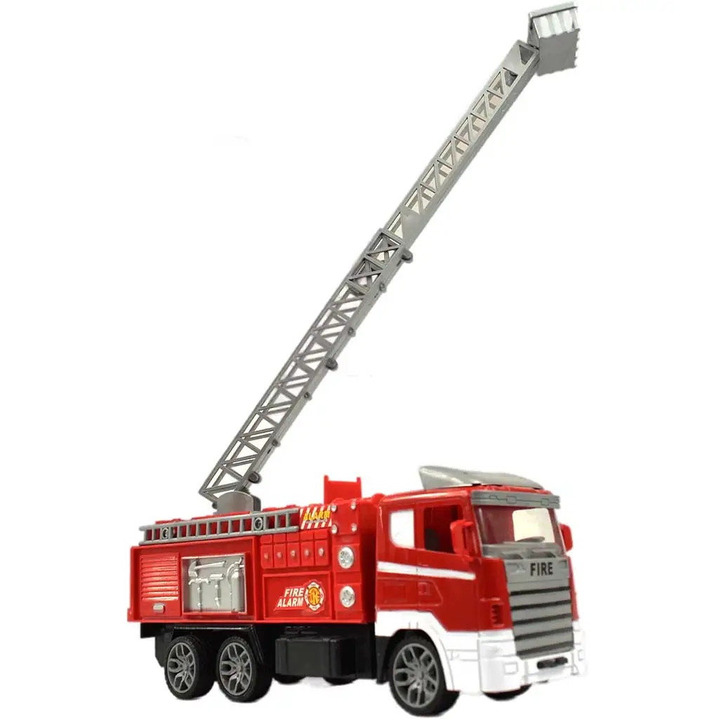 RC Távirányítós emelőkosaras tűzoltóautó fényeffektekkel 1/24-es méretarány 27MHz 30cm kép 3