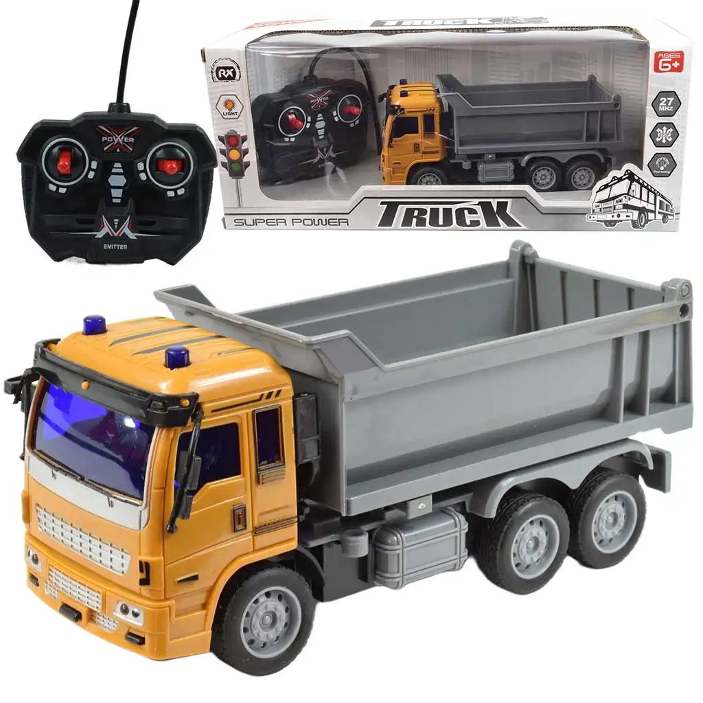 RC Távirányítós Építőipari teherautó fény effektekkel 27MHz 20cm többféle változatban 1db kép 1