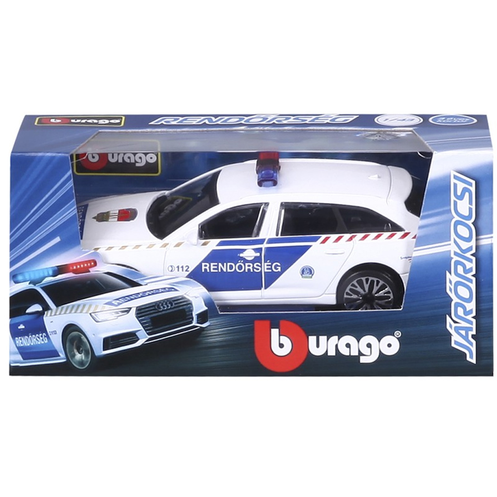 Bburago: Magyar Rendőrautó Audi A6 Avant 1:43 kép 4
