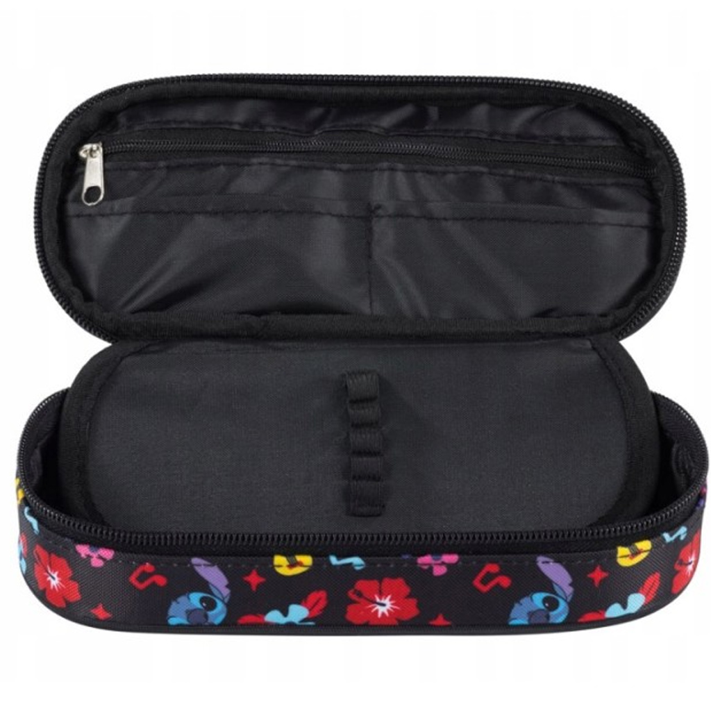 Disney Stitch Aloha fekete színű ovális tolltartó PC01 23x9,5x6 cm kép 2