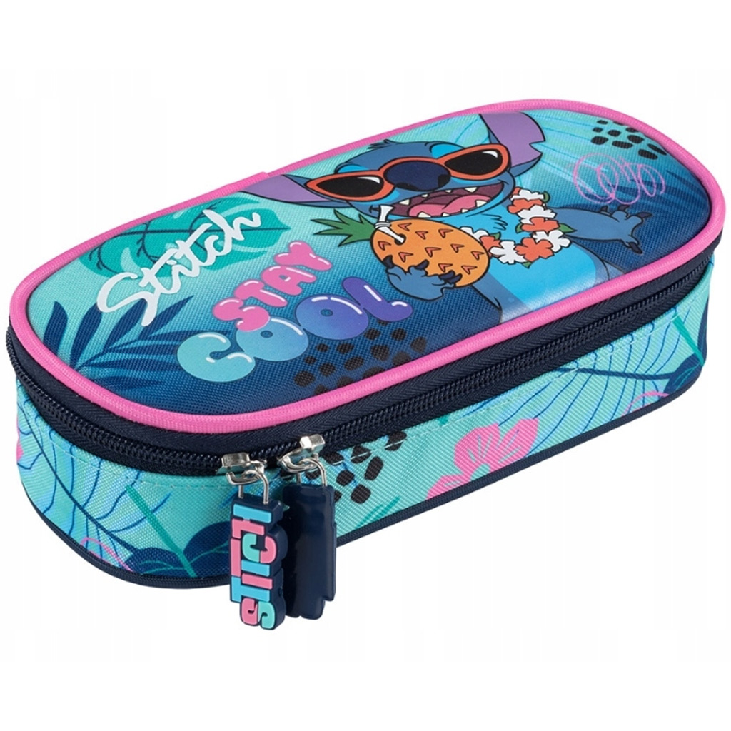 Disney Stitch Stay cool feliratú ovális tolltartó PC01 23x9,5x6 cm kép 1