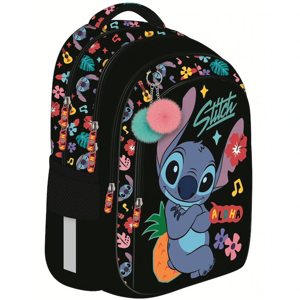 Stitch black aloha iskolatáska, hátizsák BPL58 40x29x19cm kép 1