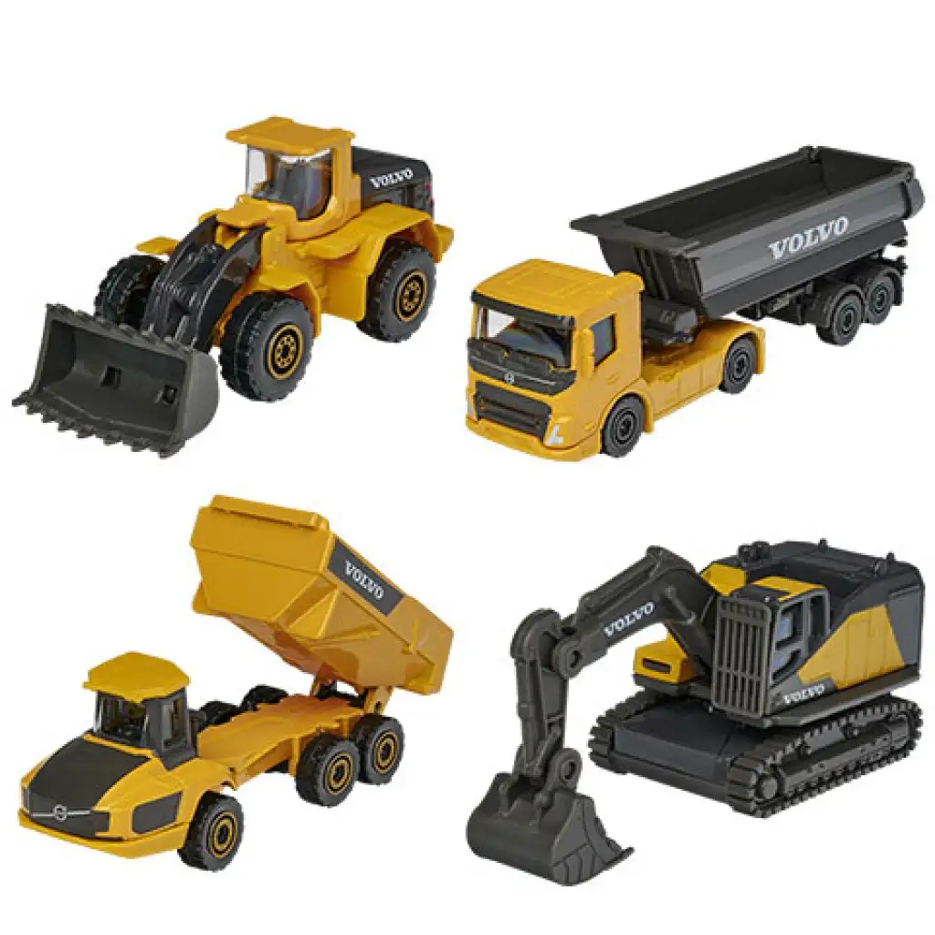 Majorette - Volvo Edition építőipari munkagépek 4db-os szett - Simba Toys kép 2