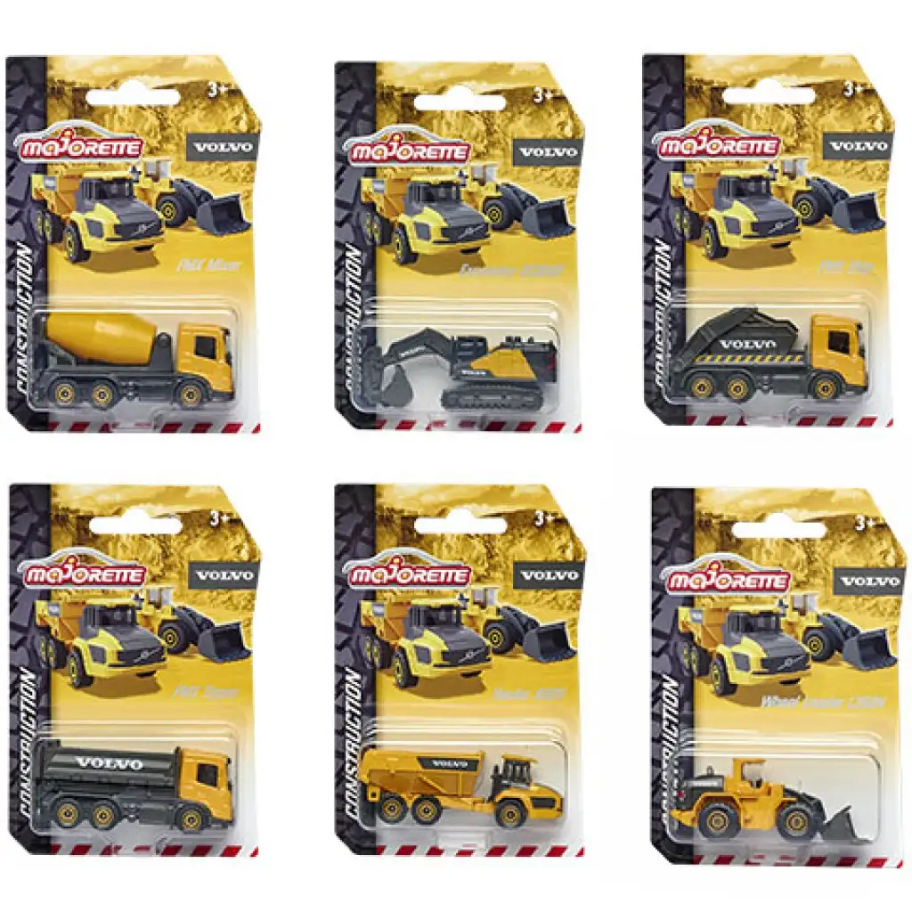 Majorette - Volvo Edition építőipari munkagépek többféle változatban - Simba Toys kép 1