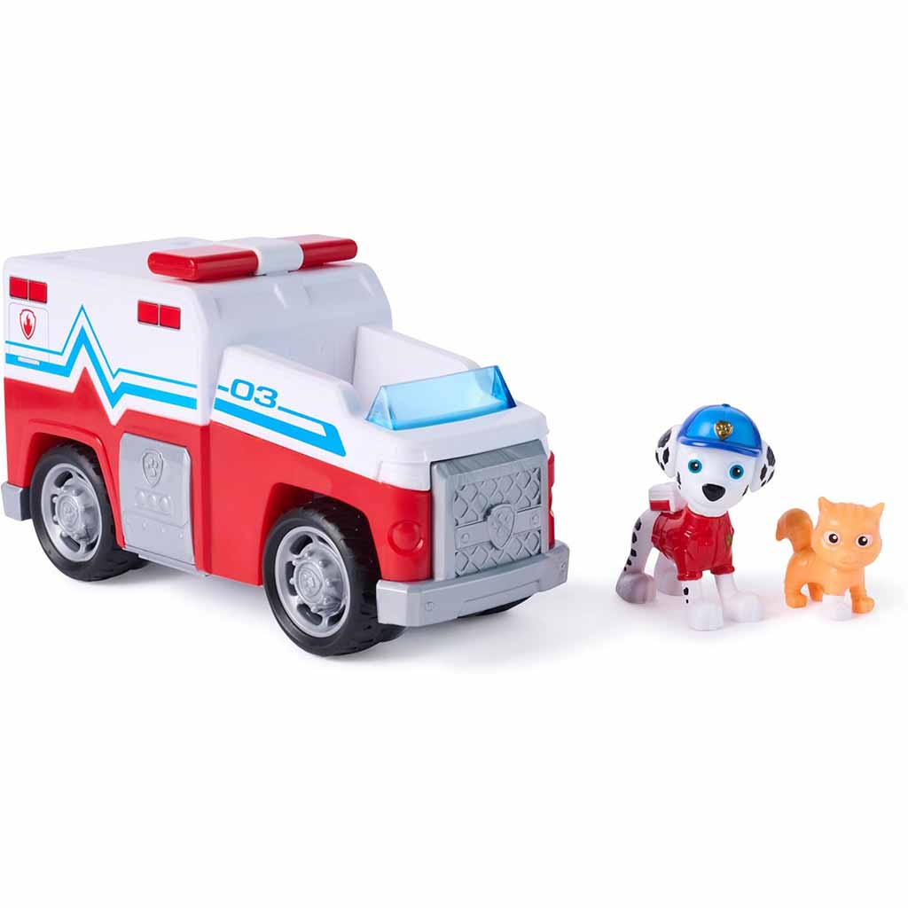Mancs Őrjárat: Search & Rescue Hátrahúzható Marshall járgánya figurával - Spin Master kép 3