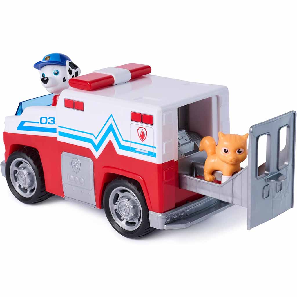 Mancs Őrjárat: Search & Rescue Hátrahúzható Marshall járgánya figurával - Spin Master kép 4