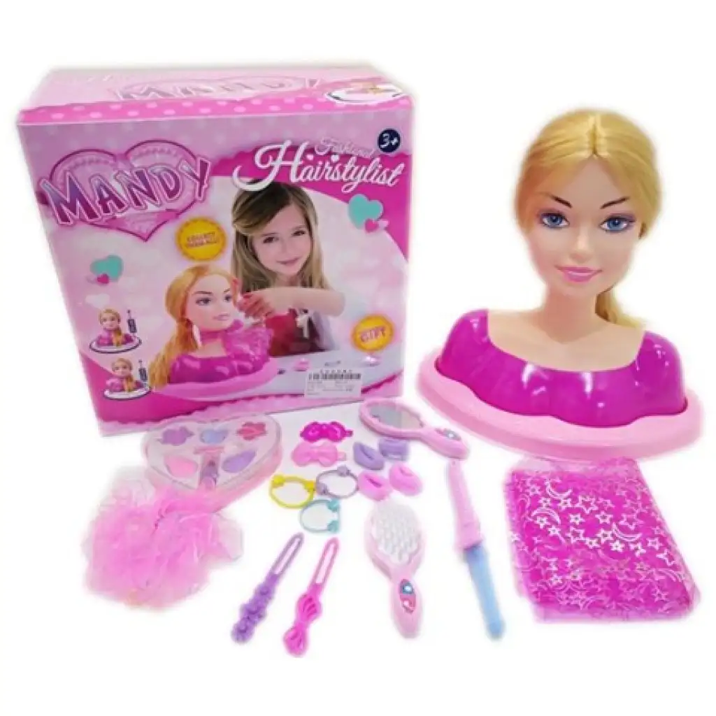 Mandy HairStylist fodrászolható és sminkelhető babafej kép 1