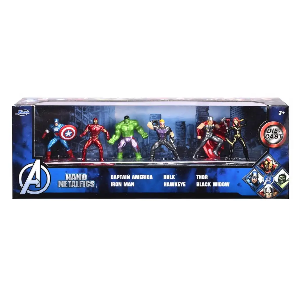 Marvel: Metalfigs Nano Bosszúállók fém figura szett 6db-os - Simba Toys kép 1