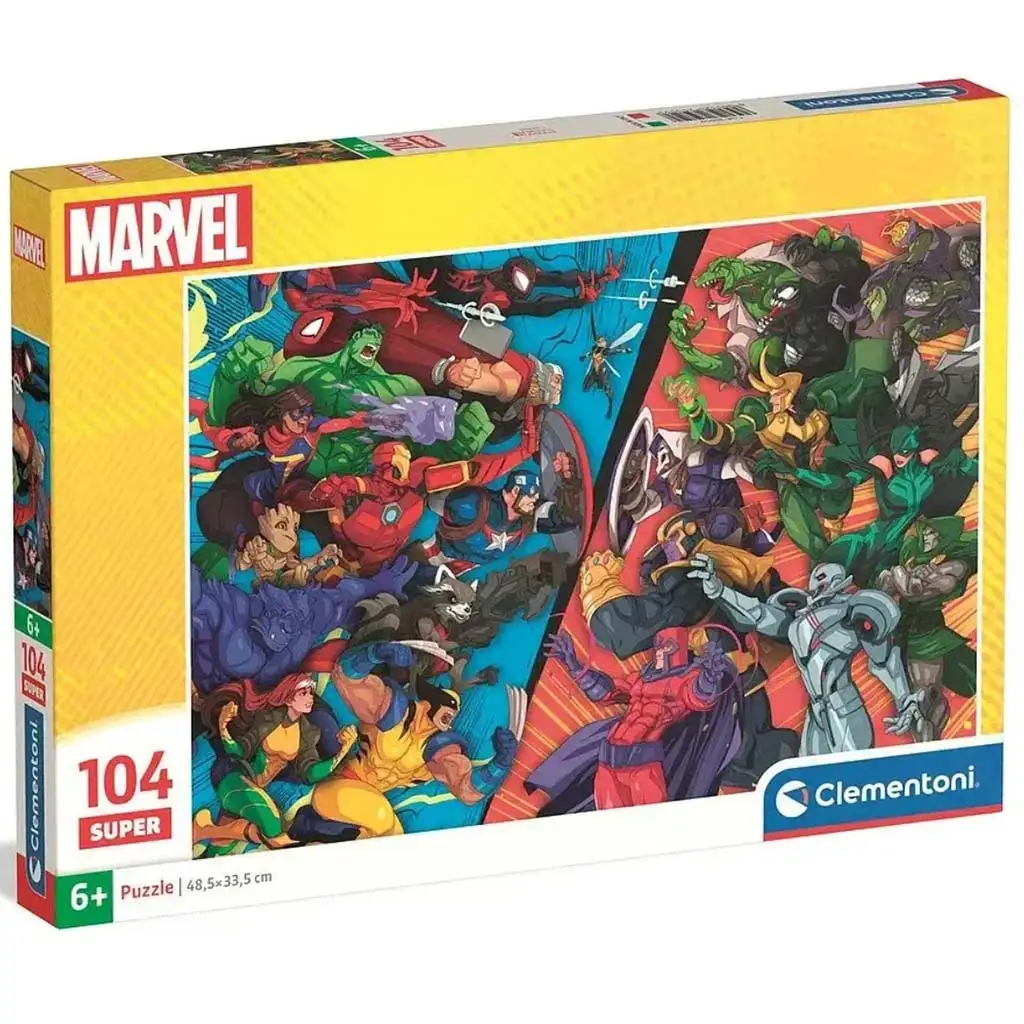 Marvel Hősök csatája 104db-os super puzzle - Clementoni kép 1