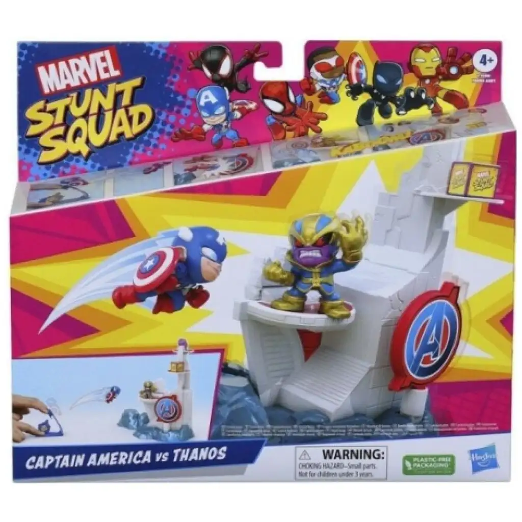 Marvel Stunt Squad: Amerika Kapitány vs. Thanos kilövőjáték szett - Hasbro kép 1