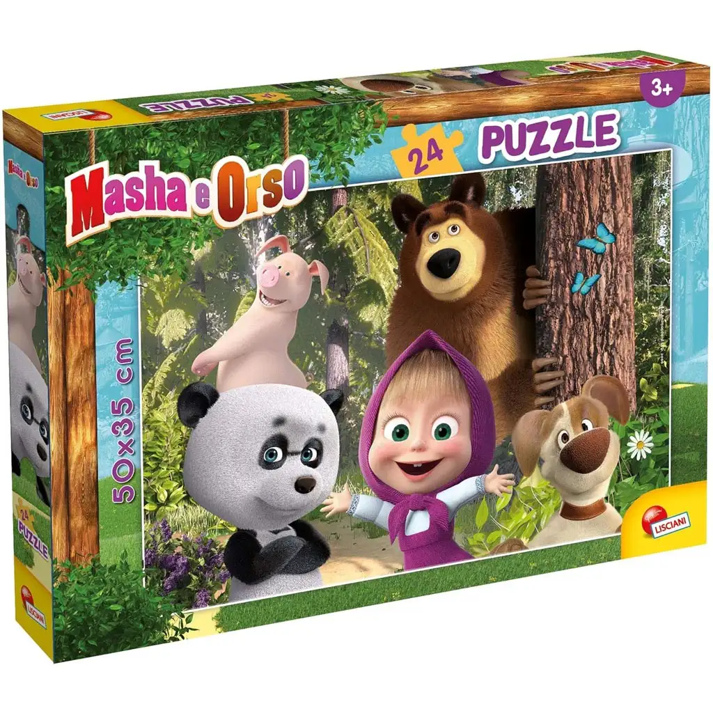 Mása és a medve barátai 24db-os puzzle 50x35cm - Lisciani kép 1