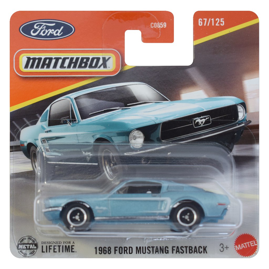 Matchbox: 1968 Ford Mustang Fastback kisautó 1/64 - Mattel kép 1