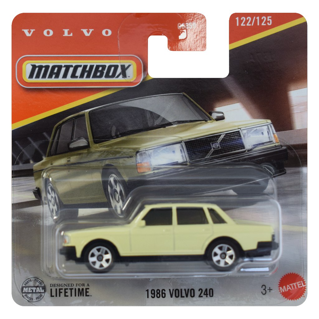 Matchbox: 1986 Volvo 240 sárga kisautó 1/64 - Mattel kép 1