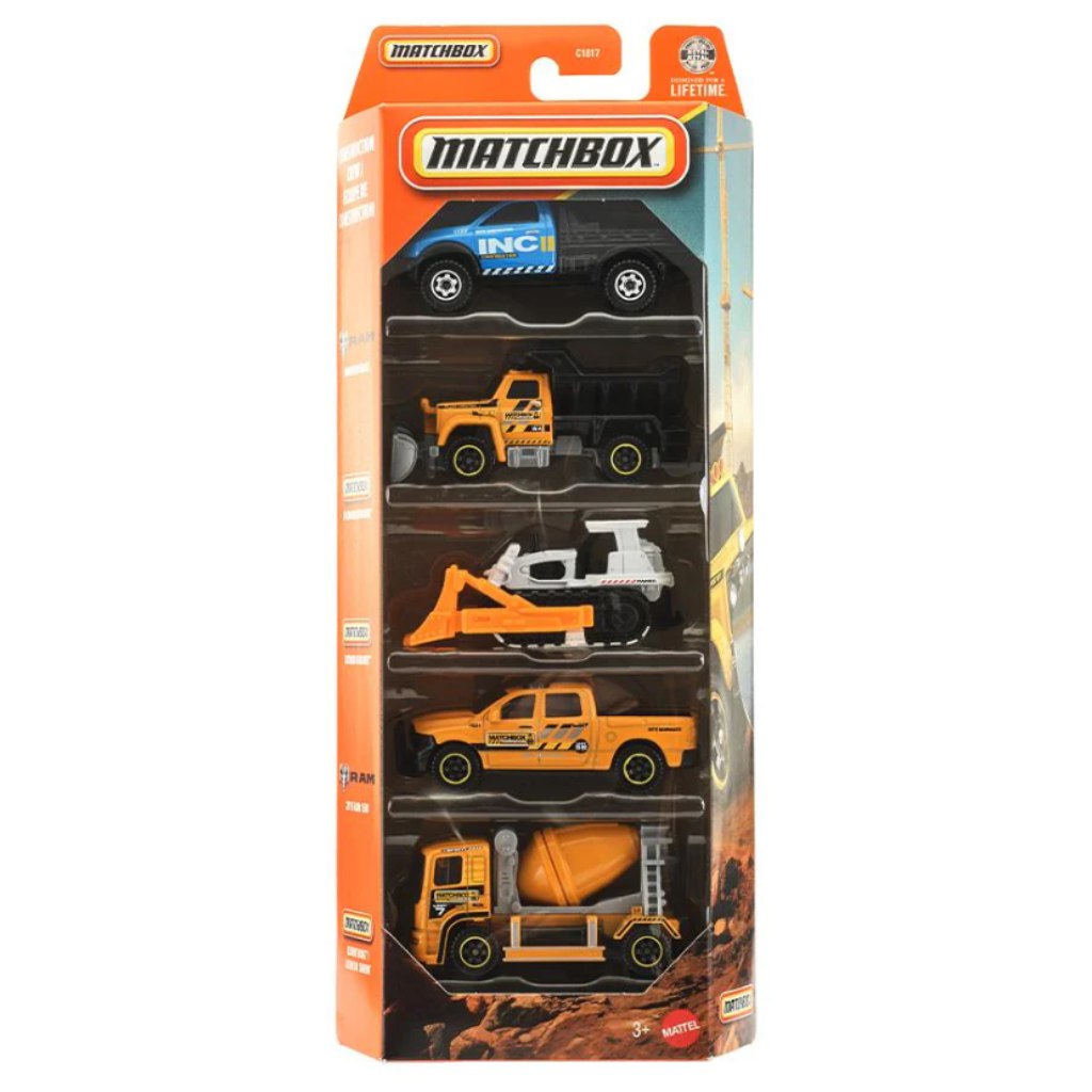 Matchbox: Construction Crew 5db-os kisautó szett 1/64 - Mattel kép 1