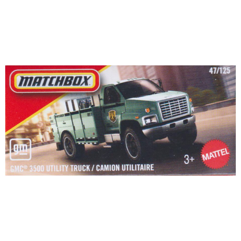 Matchbox GMC 3500 Utility Truck zöld kisautó 1/64 – Mattel kép 1