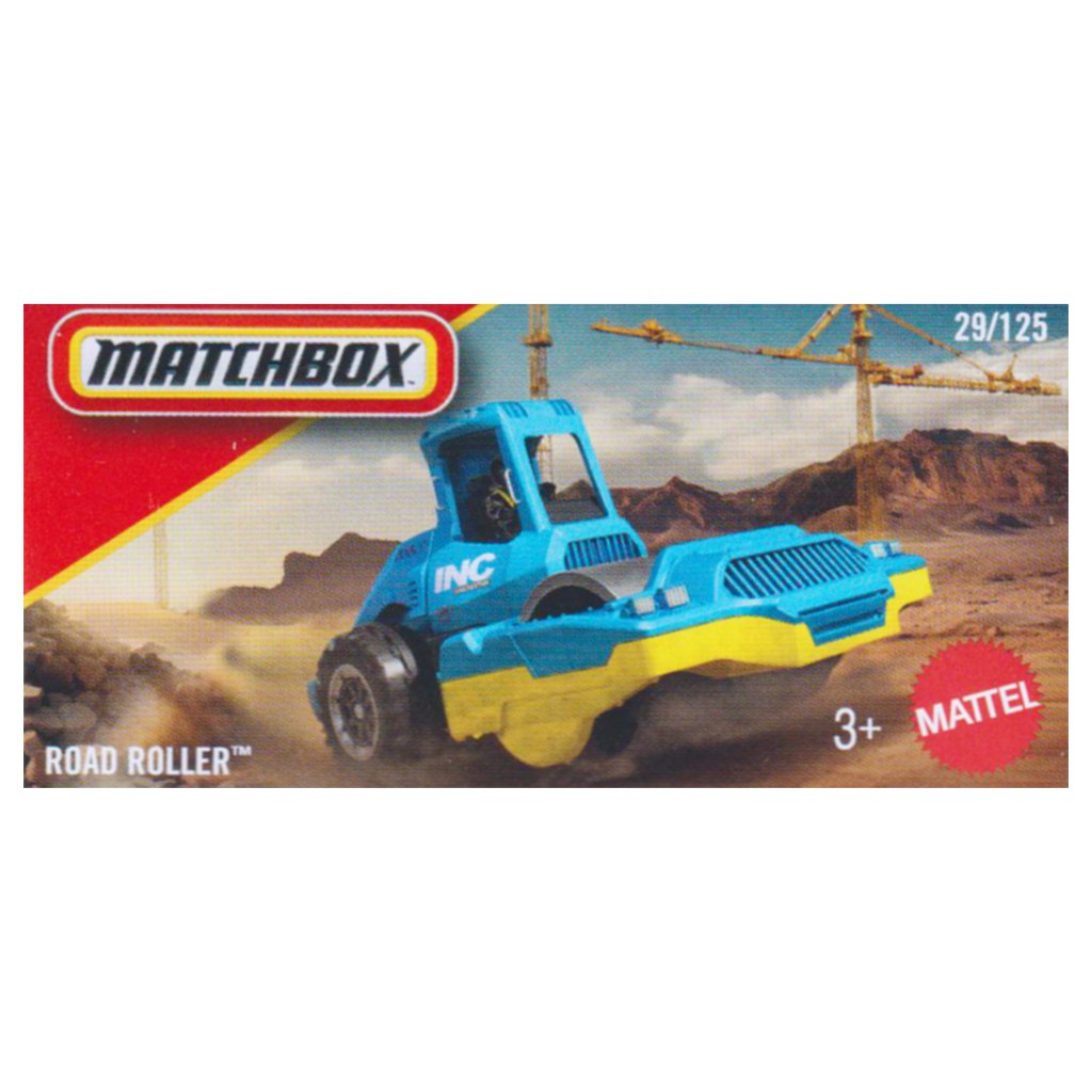 Matchbox Road Roller kék kisautó 1/64 – Mattel kép 1