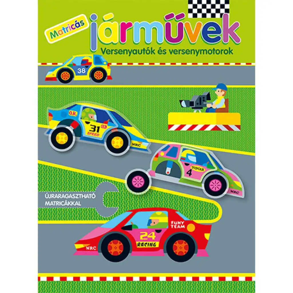 Matricás járművek - Versenyautók és versenymotorok matricás füzet kép 1