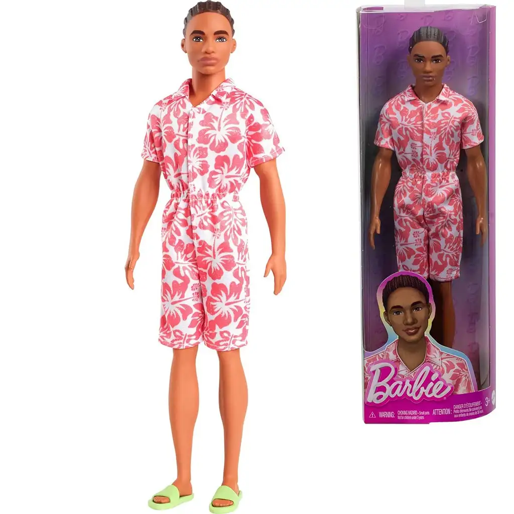 Barbie: Divatdiktátor Ken baba rózsaszín virágos ruhában - Mattel kép 1