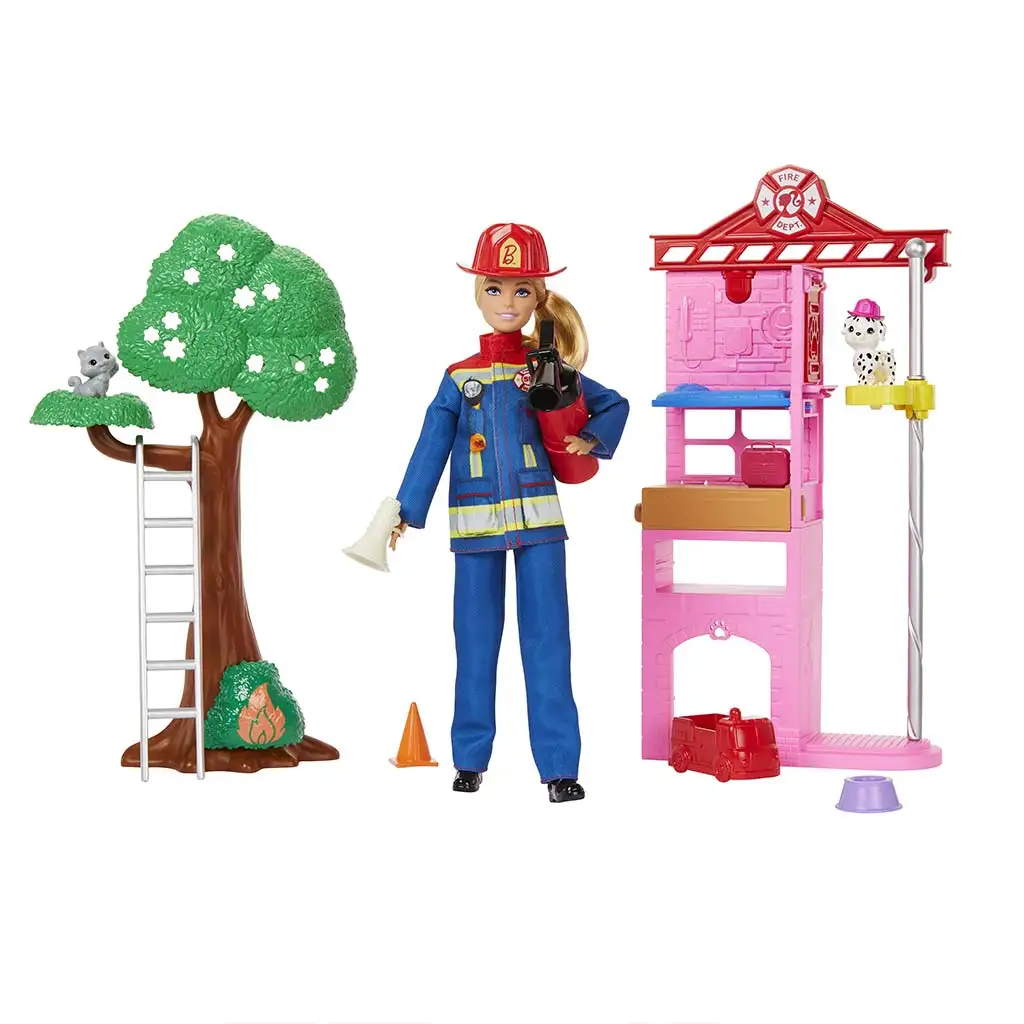 Barbie: Tűzoltó állomás játékszett - Mattel kép 7