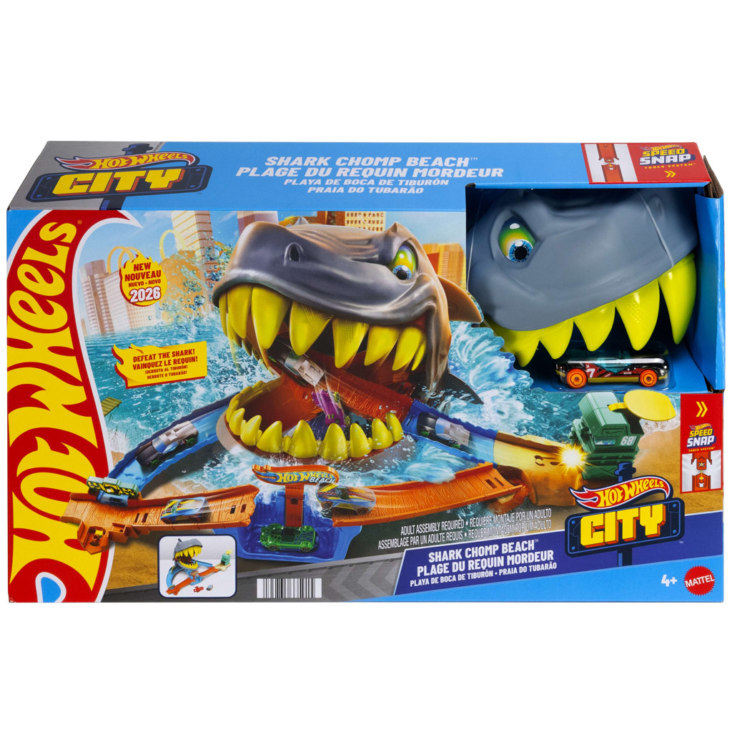 Hot Wheels: Cápatámadás pályaszett kisautóval - Mattel kép 1