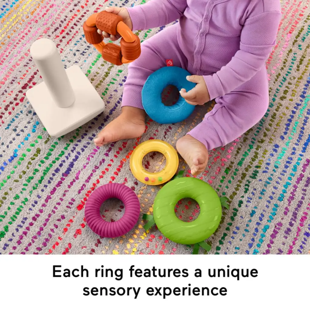 Fisher-Price: Sensory Rock-A-Stack™ gyűrűpiramis - Mattel kép 4