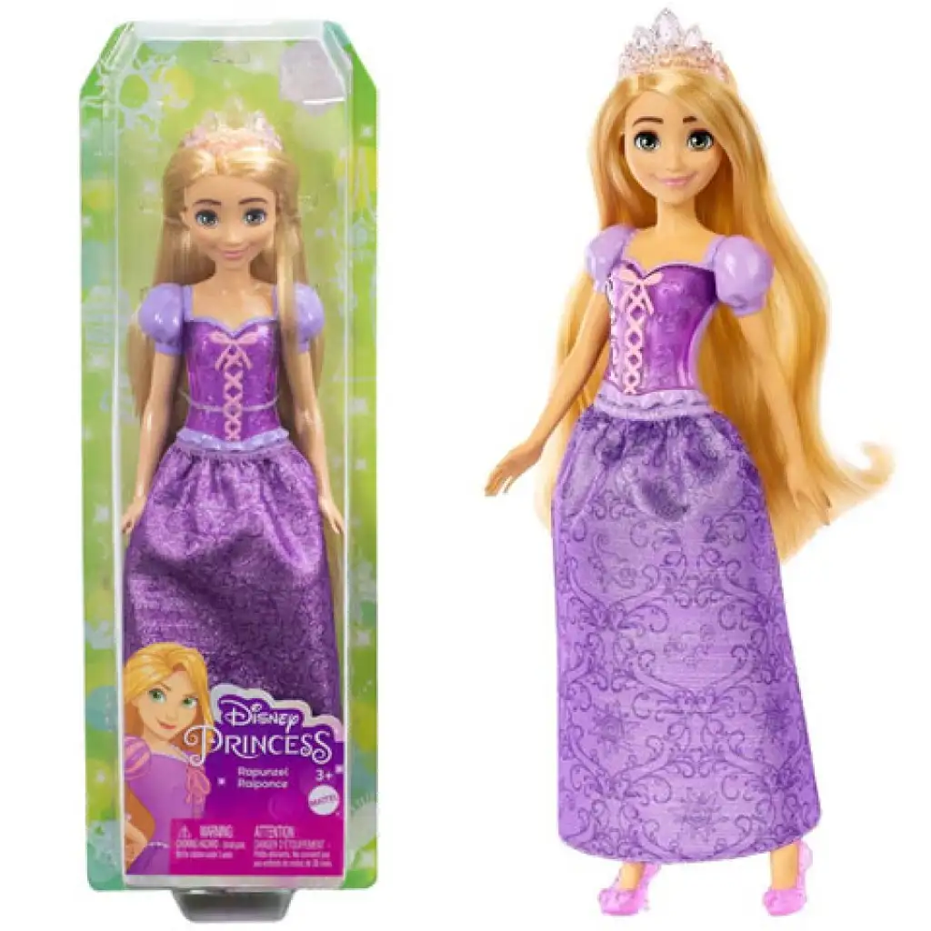 Disney Hercegnők: Csillogó Aranyhaj hercegnő baba - Mattel kép 1